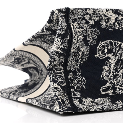 Christian Dior Canvas Embroidered Medium Dioriviera Toile De Jouy Reverse Book Tote Blue 9 of 11