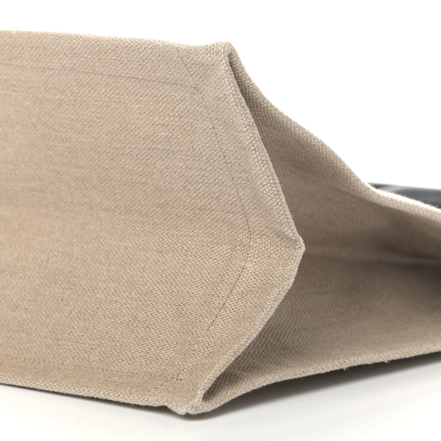 Linen Calfskin Rive Gauche Tote Optic White