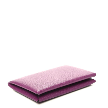 Hermes Chevre Chamkila Calvi Card Case Anemone 4 of 7