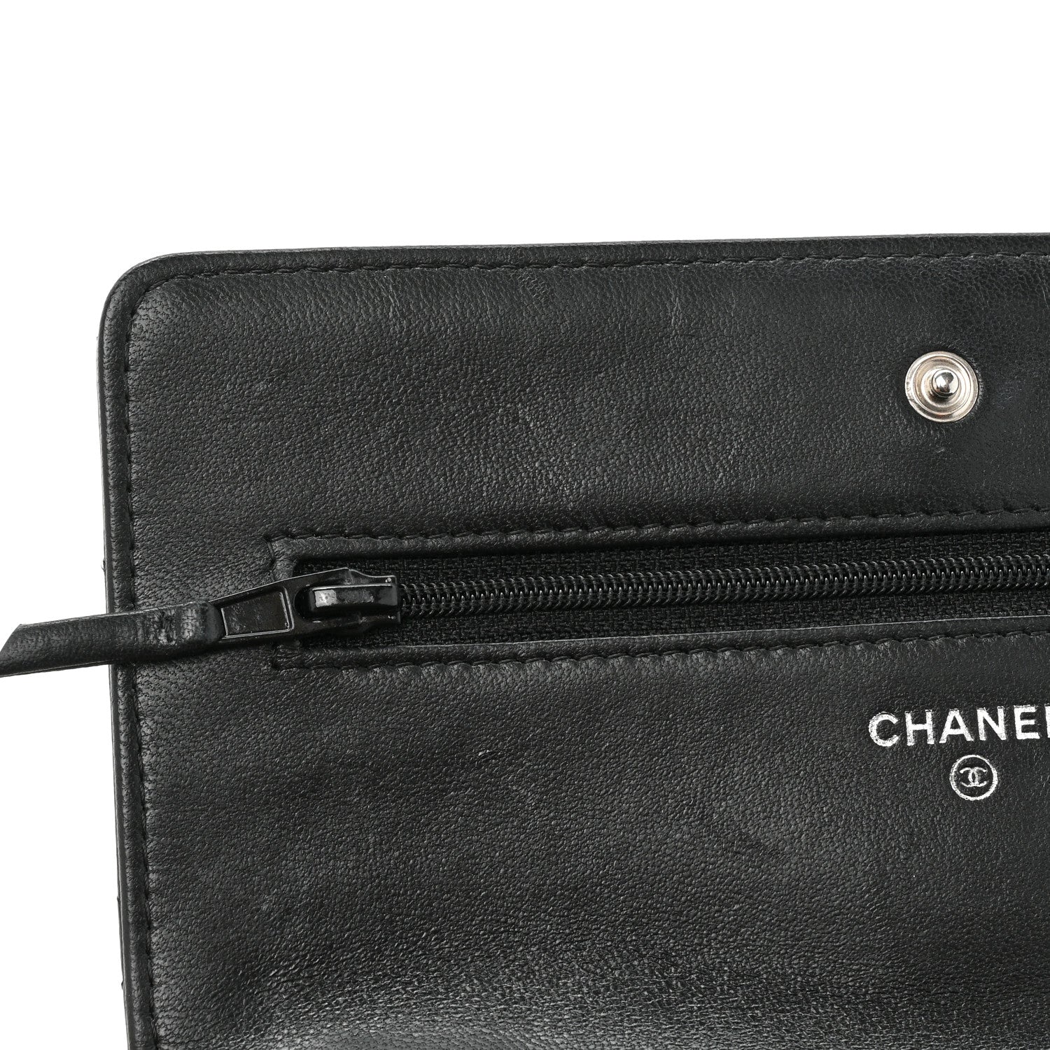 Chanel Lambskin Quilted Wallet On Chain WOC Black 16 of 16