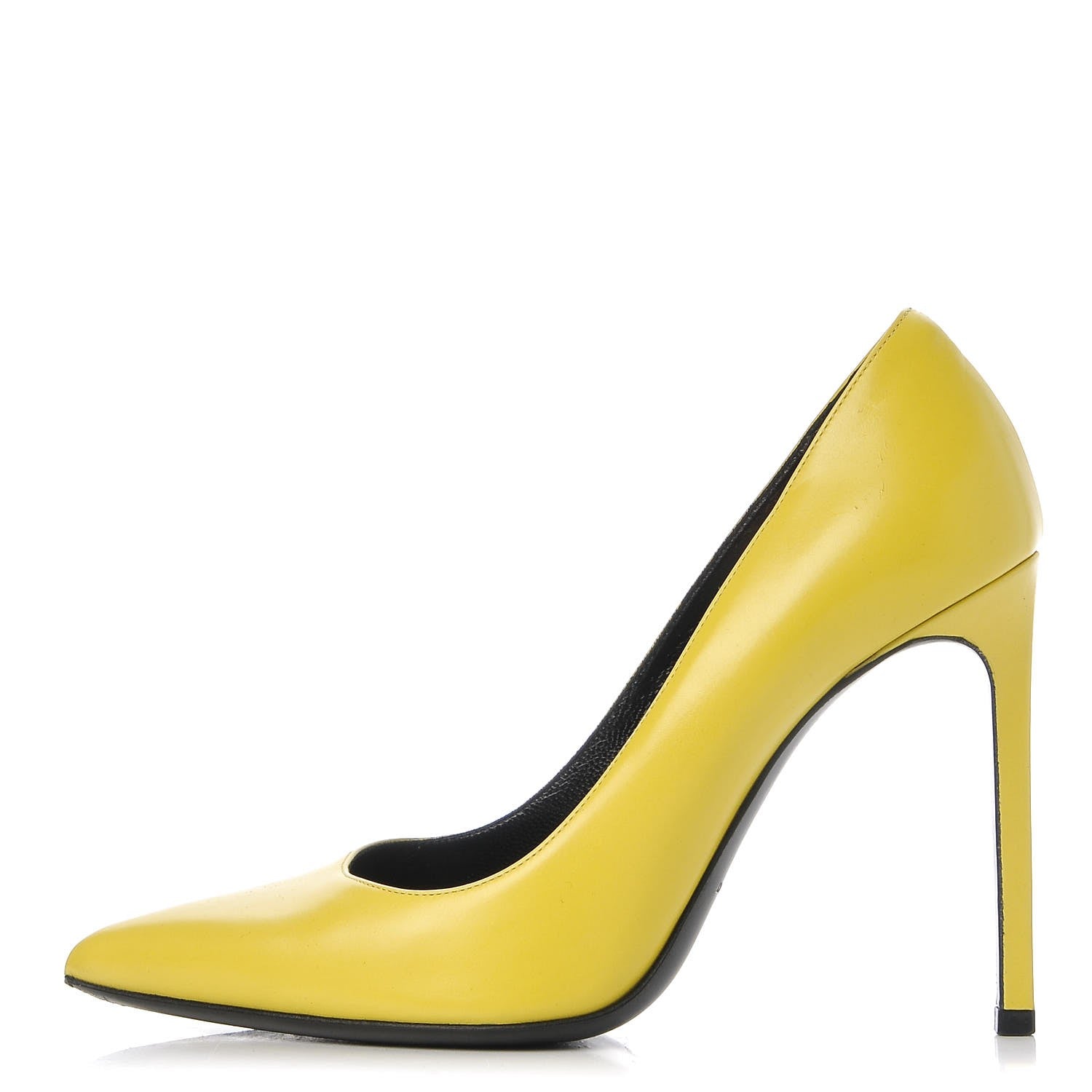 Saint Laurent Calfskin Classic Paris 105 37 Yellow 1 of 9