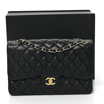 Chanel Caviar Quilted Jumbo Double Flap Black 11 of 11