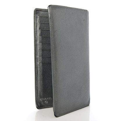 Chanel Metallic Goatskin CC Yen Wallet Silver 3 of 8