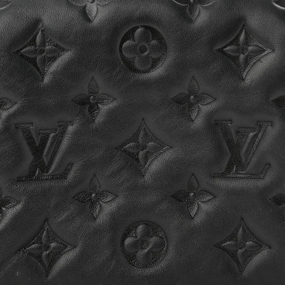 Louis Vuitton Lambskin Embossed Monogram Pochette Coussin Black 8 of 12