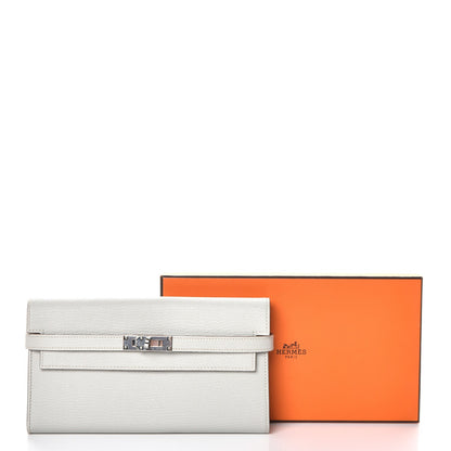 Hermes Chevre Mysore Kelly Longue Wallet Gris Perle 8 of 8