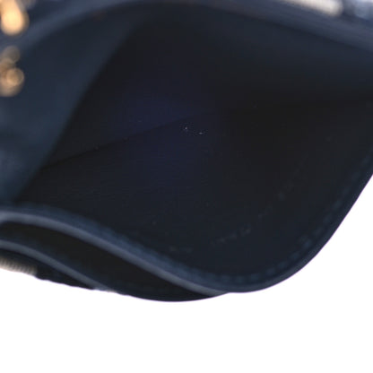 Christian Dior Oblique Saddle Card Holder Blue 5 of 11