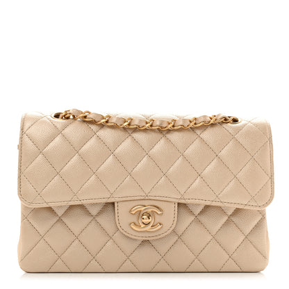 Chanel Metallic Caviar Quilted Small Double Flap Gold 1 of 11