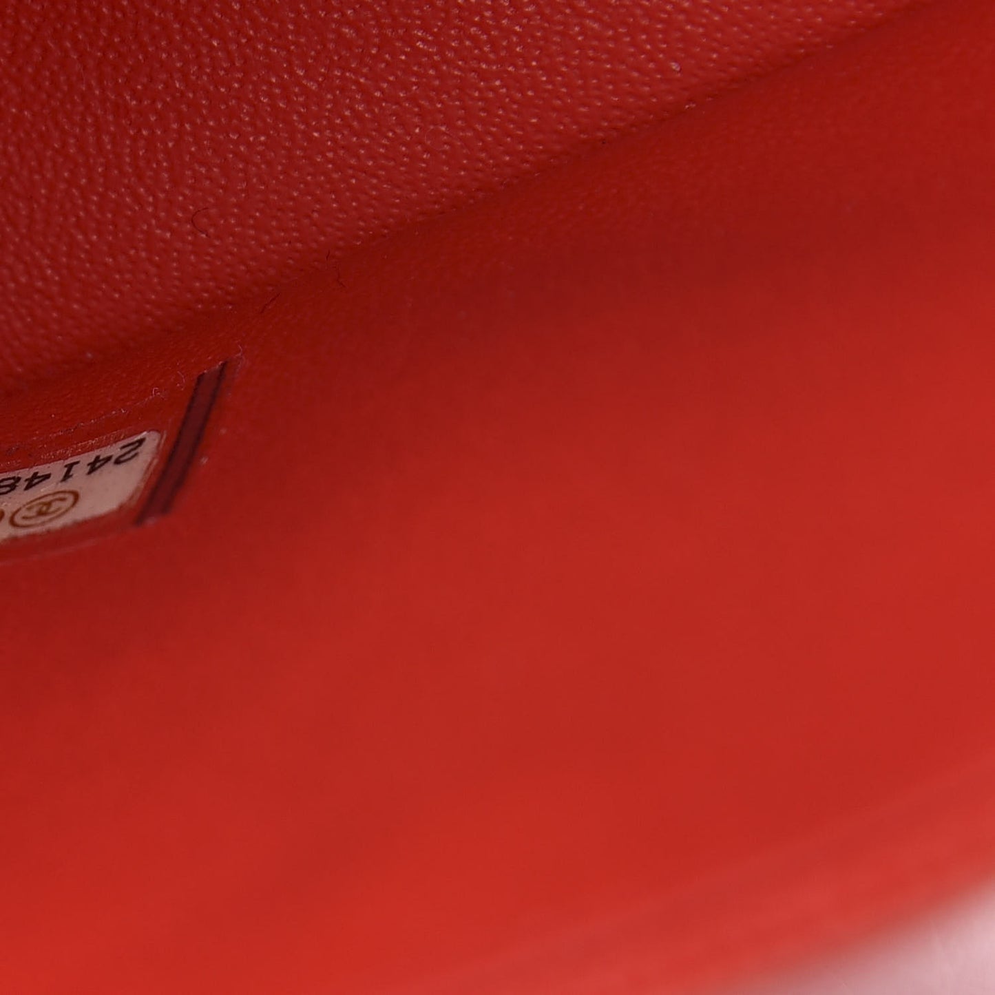 Caviar Chevron Quilted Mini Rectangular Flap Red