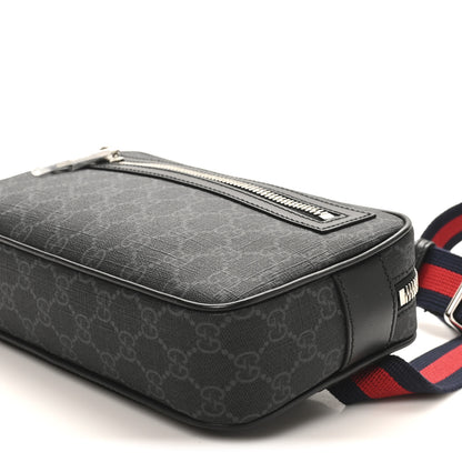 Gucci Soft GG Supreme Monogram Web Belt Bag Black Grey 9 of 9