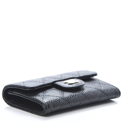 Chanel Caviar Quilted Flap Card Holder Black 4 of 9