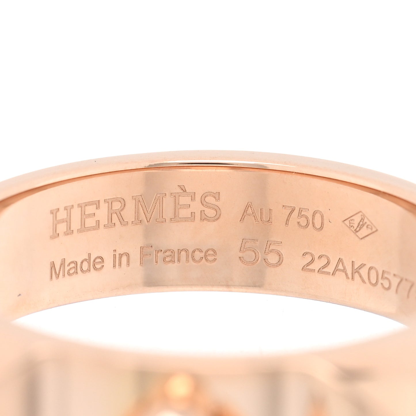 18K Rose Gold PM Collier De Chien Ring 55 7.25