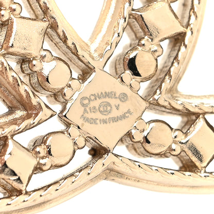 Chanel Metal CC Brooch Light Gold 3 of 3