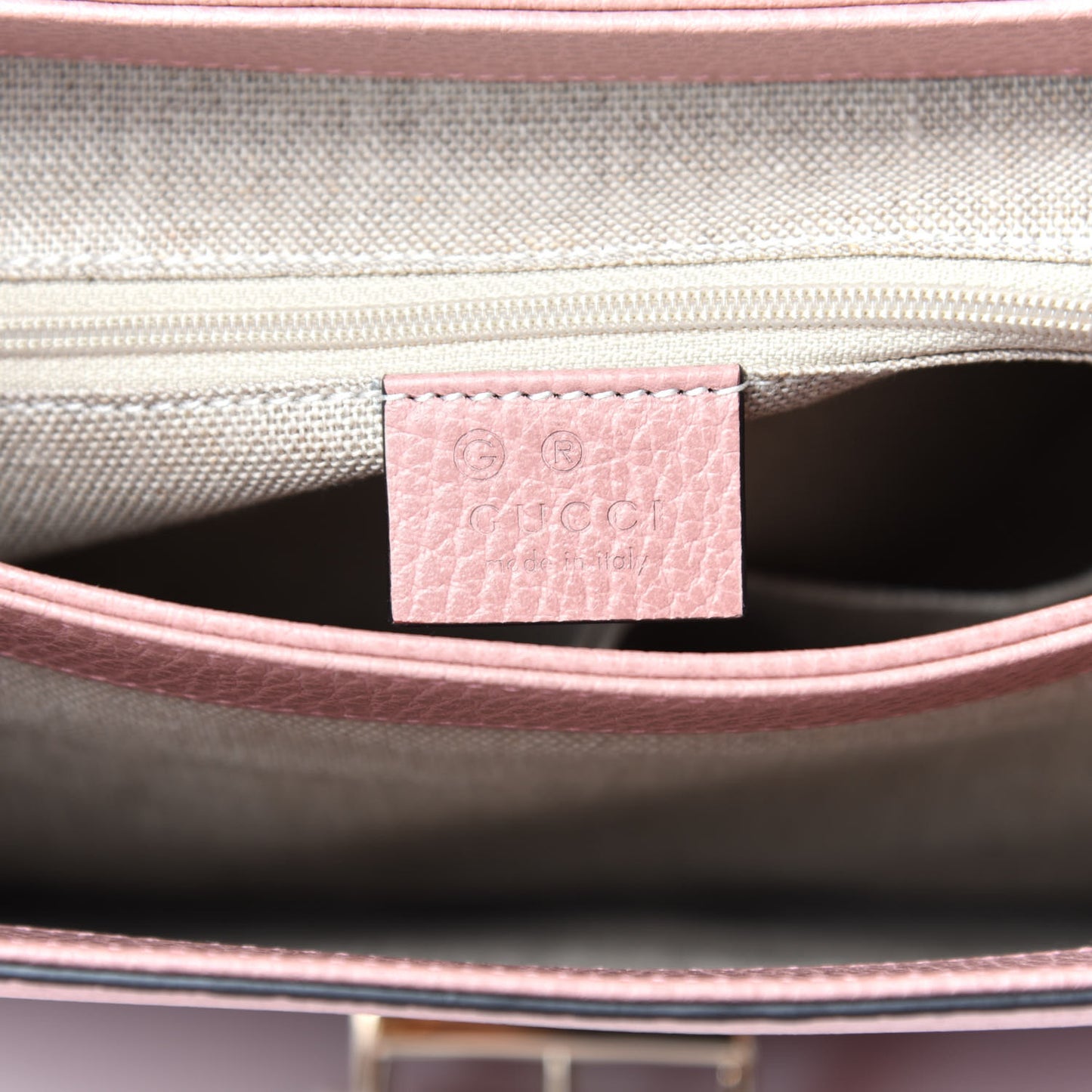 Dollar Calfskin Medium Interlocking G Top Handle Shoulder Bag Soft Pink