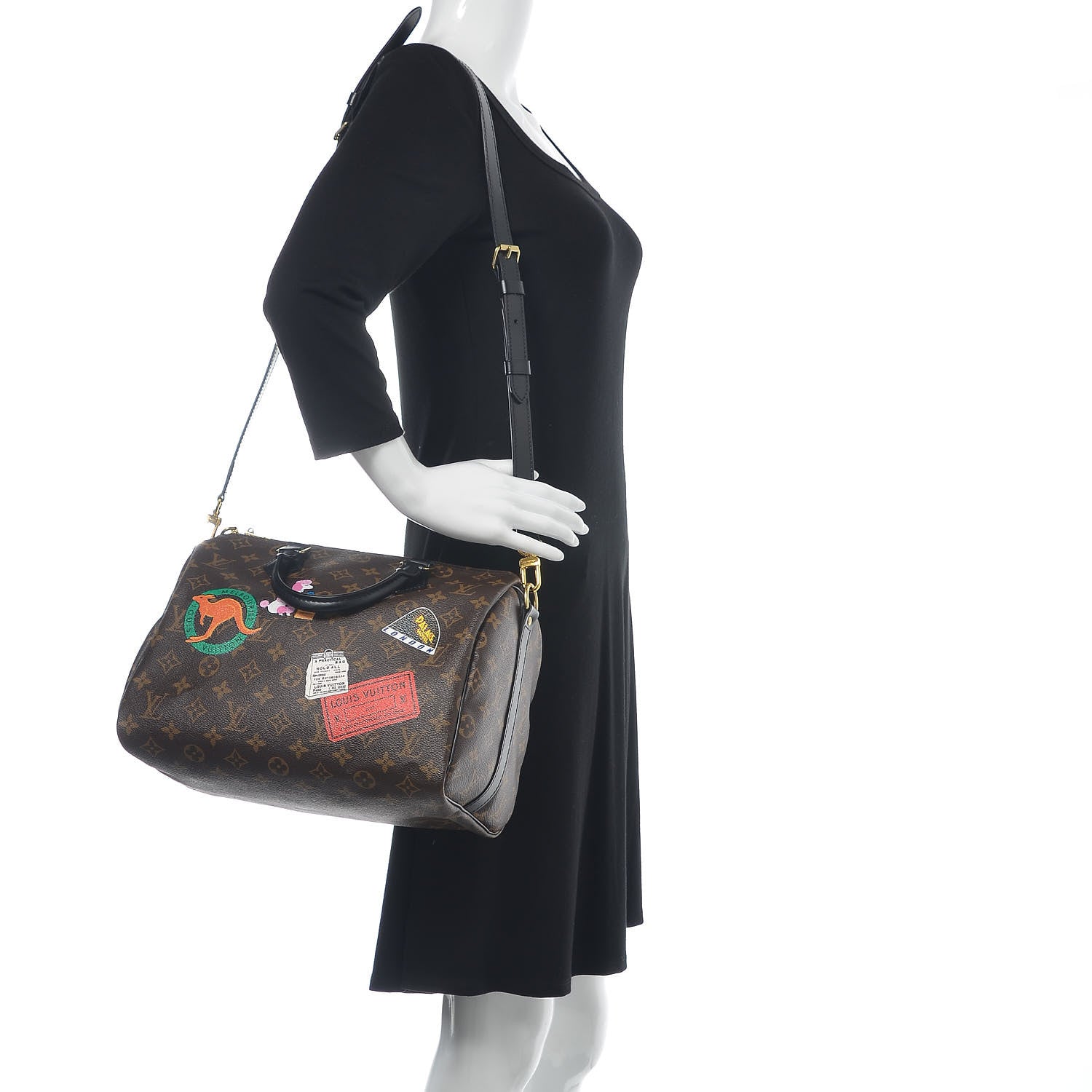 Louis Vuitton Monogram My World Tour Speedy Bandouliere 30 Black 2 of 10