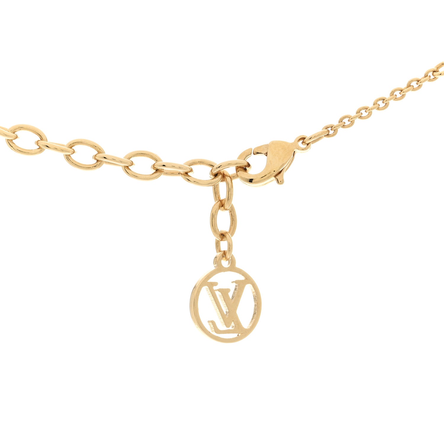 Louis Vuitton Enamel LV Iconic Necklace Gold Pink 6 of 7
