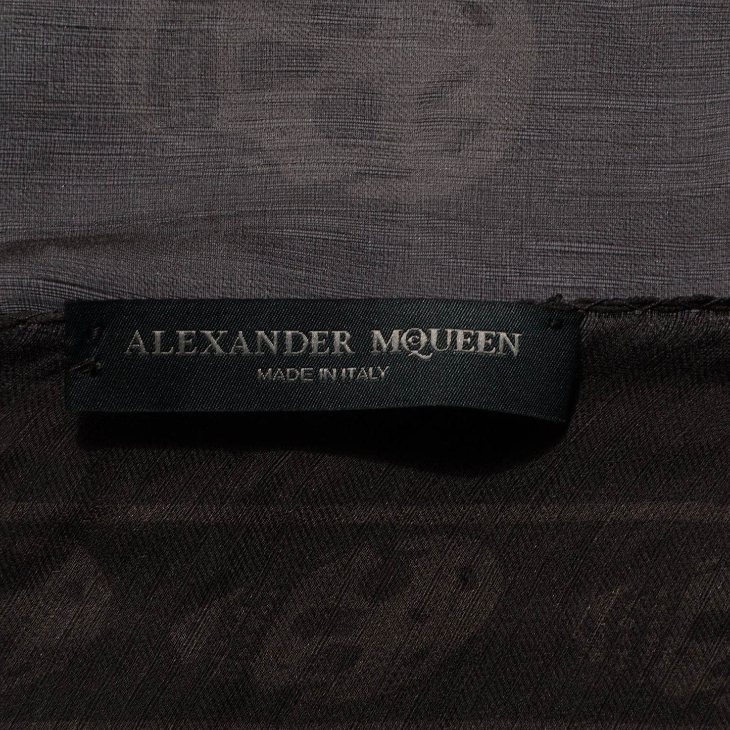 Silk Chiffon Skull Scarf Dark Grey