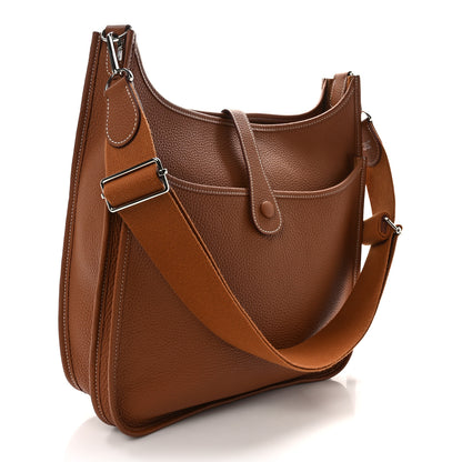 Hermes Taurillon Clemence Evelyne III GM Gold 3 of 10