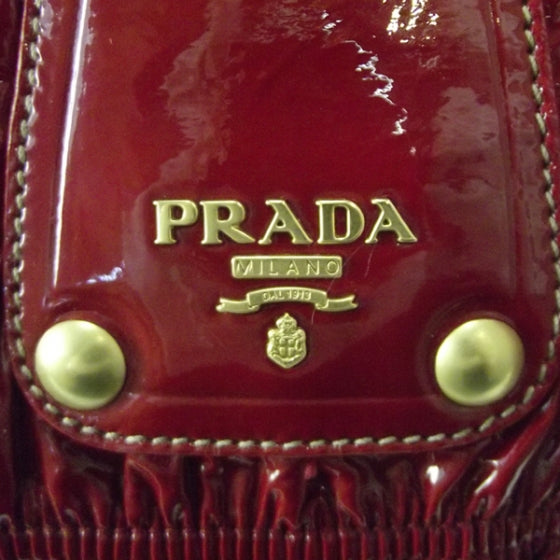 Prada Vernice Dressy Gaufre Red 6 of 9