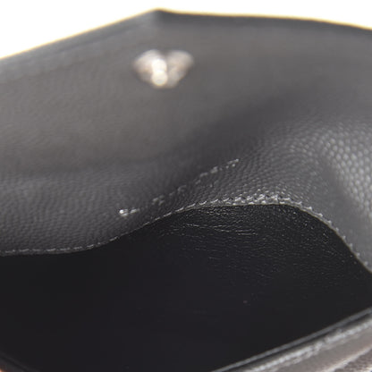 Saint Laurent Grain De Poudre Matelasse Chevron Monogram Compact Wallet Storm 5 of 10