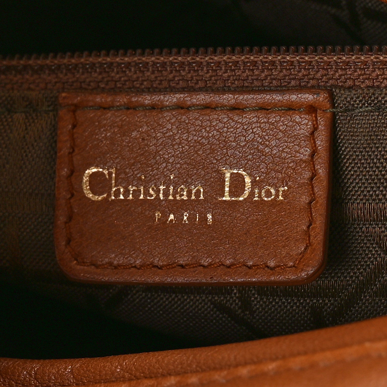 Christian Dior Lambskin Cannage Medium Lady Dior Tan 6 of 12