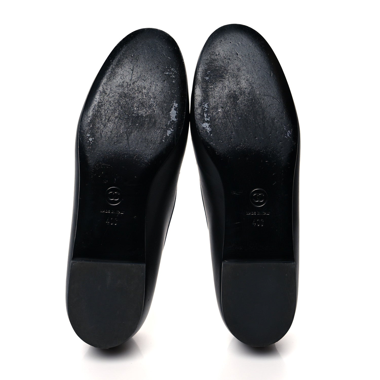 Chanel Calfskin CC Mocassin Loafers 40 Black 5 of 11