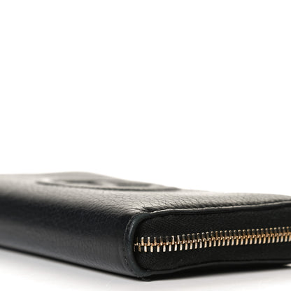 Gucci Pebbled Calfskin Soho Zip Around Wallet Black 8 of 12