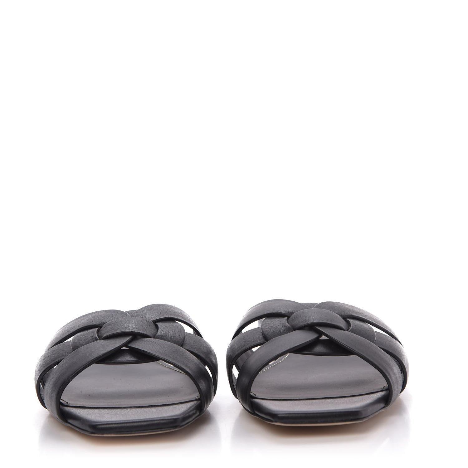 Saint Laurent Calfskin Nu Pied 05 Slide Sandals 35.5 Black 2 of 12