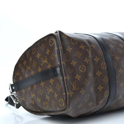 Louis Vuitton Monogram Macassar Keepall Bandouliere 45 6 of 7