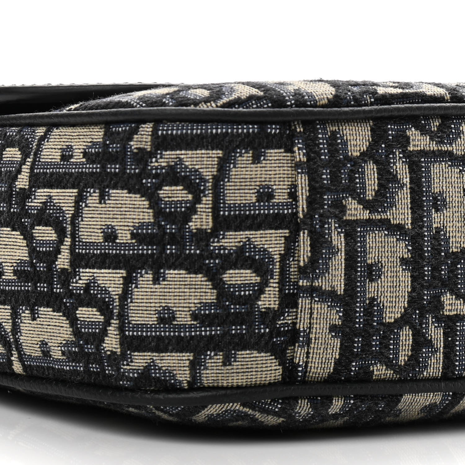 Christian Dior Grained Calfskin Oblique Mini Saddle Messenger Black 8 of 10