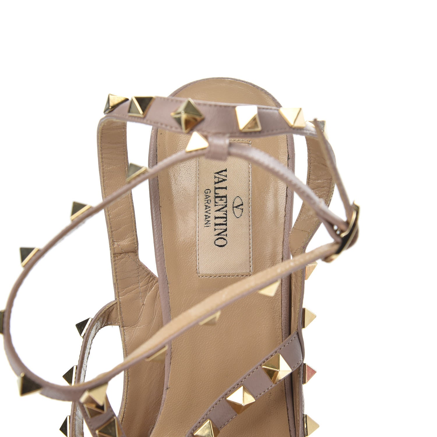 Valentino Garavani Patent Rockstud Ankle Strap 100mm Pumps 40 Paradise Rose Poudre 6 of 10