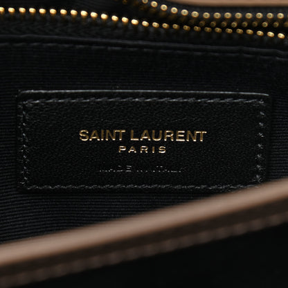 Saint Laurent Calfskin Y Quilted Monogram Toy Loulou Crossbody Bag Taupe 7 of 11