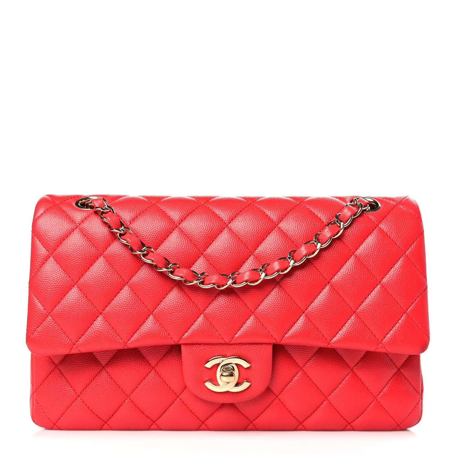 Chanel Caviar Quilted Medium Double Flap Red 1 of 9