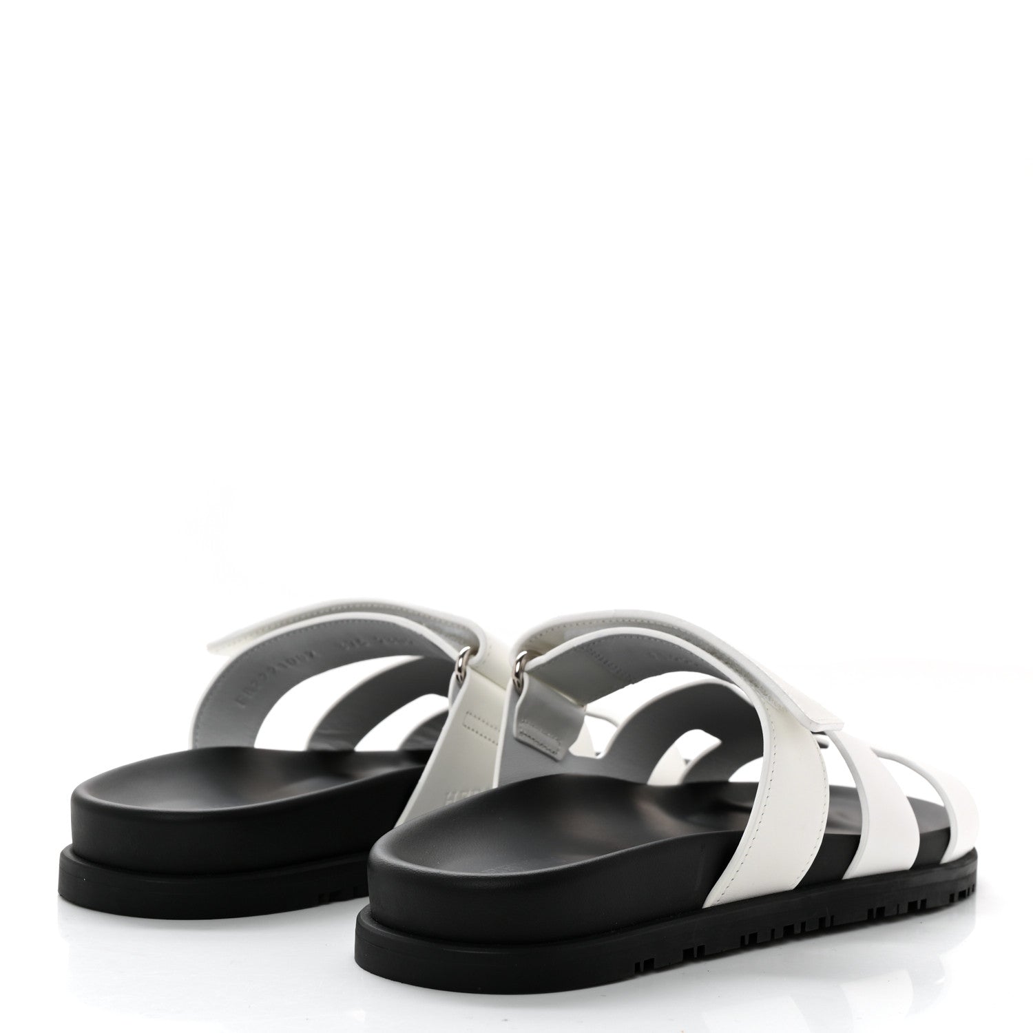 Hermes Calfskin Womens Chypre Sandals 37.5 White 4 of 10