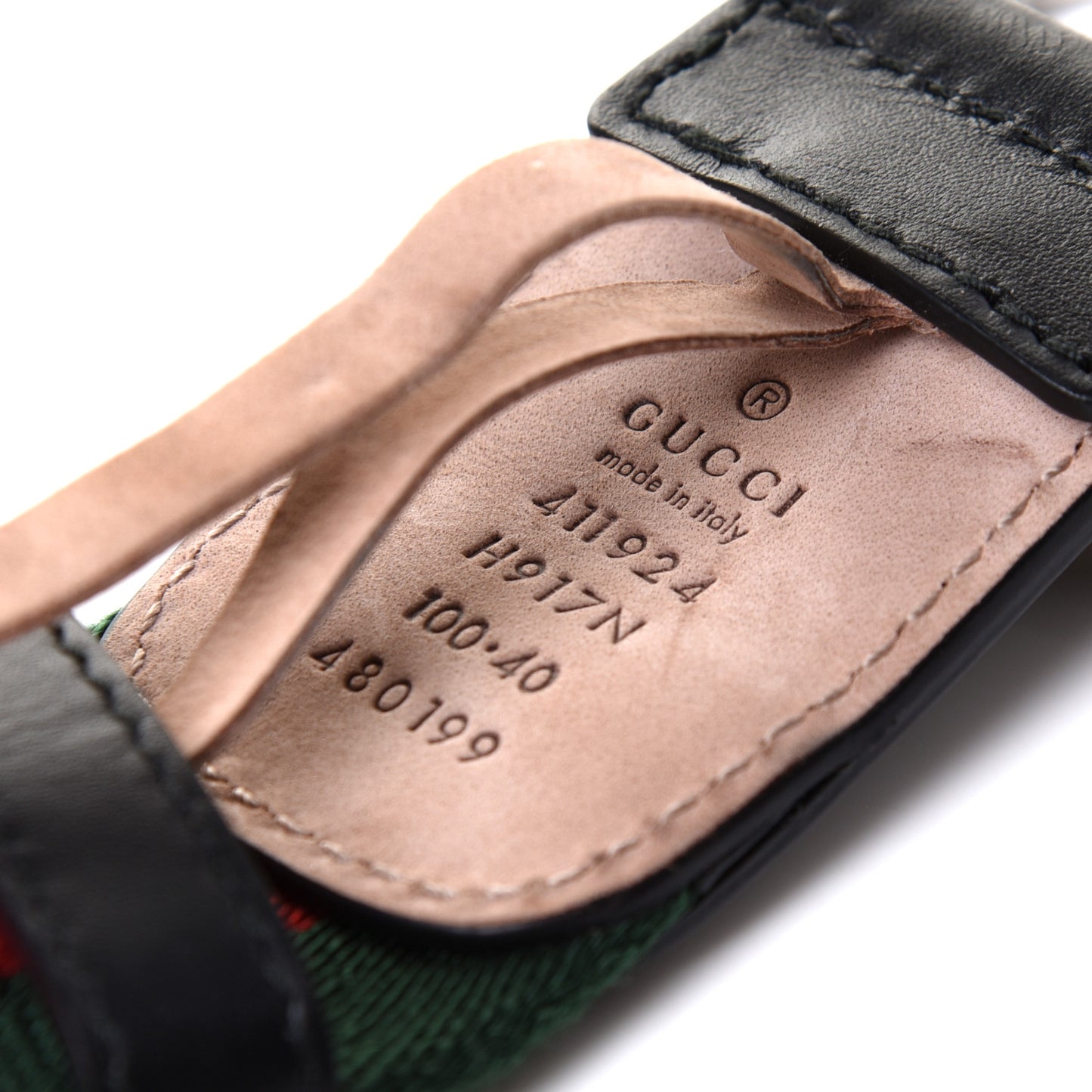 Calfskin Web Interlocking G Belt 100 40 Black