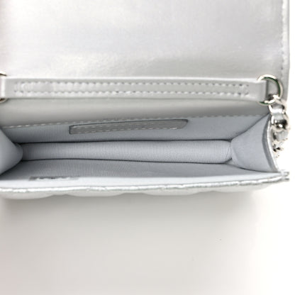 Chanel Metallic Goatskin Quilted Star Flap Waist Belt Bag Silver 5 of 10