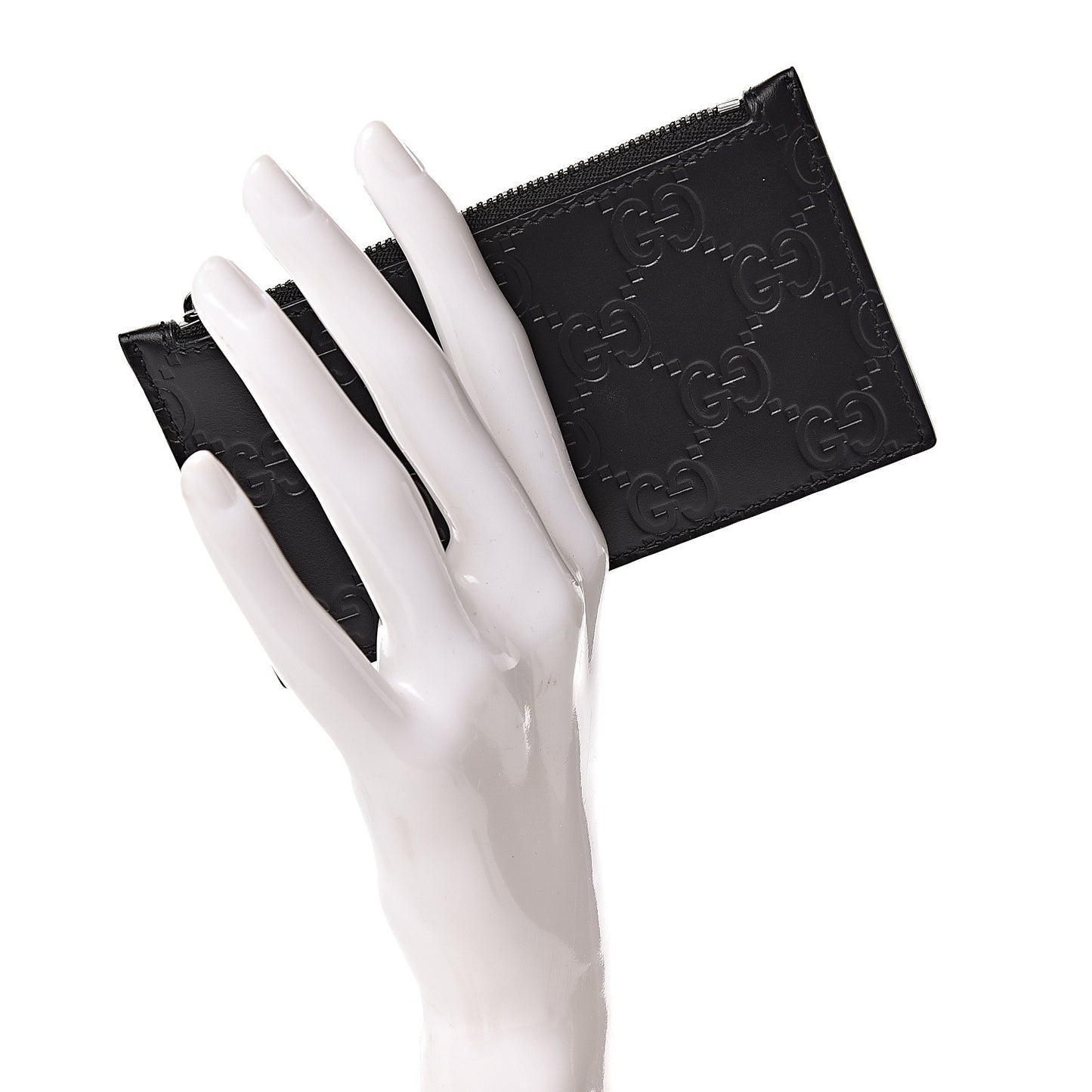 Guccissima Signature Coin Case Card Holder Black