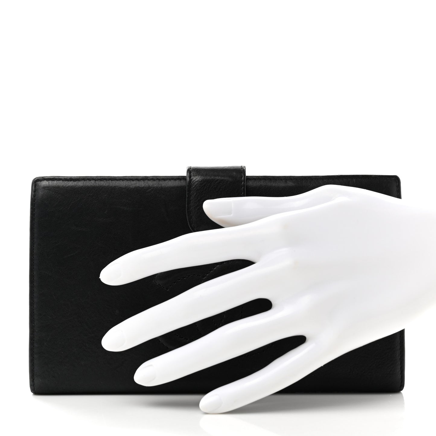 Calfskin Timeless French Wallet Black