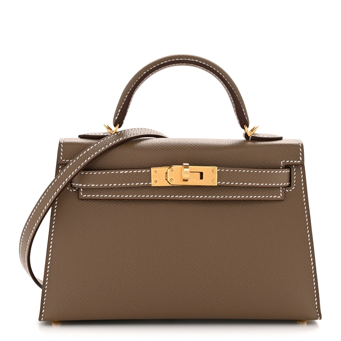 Epsom Mini Kelly Sellier 20 Etoupe