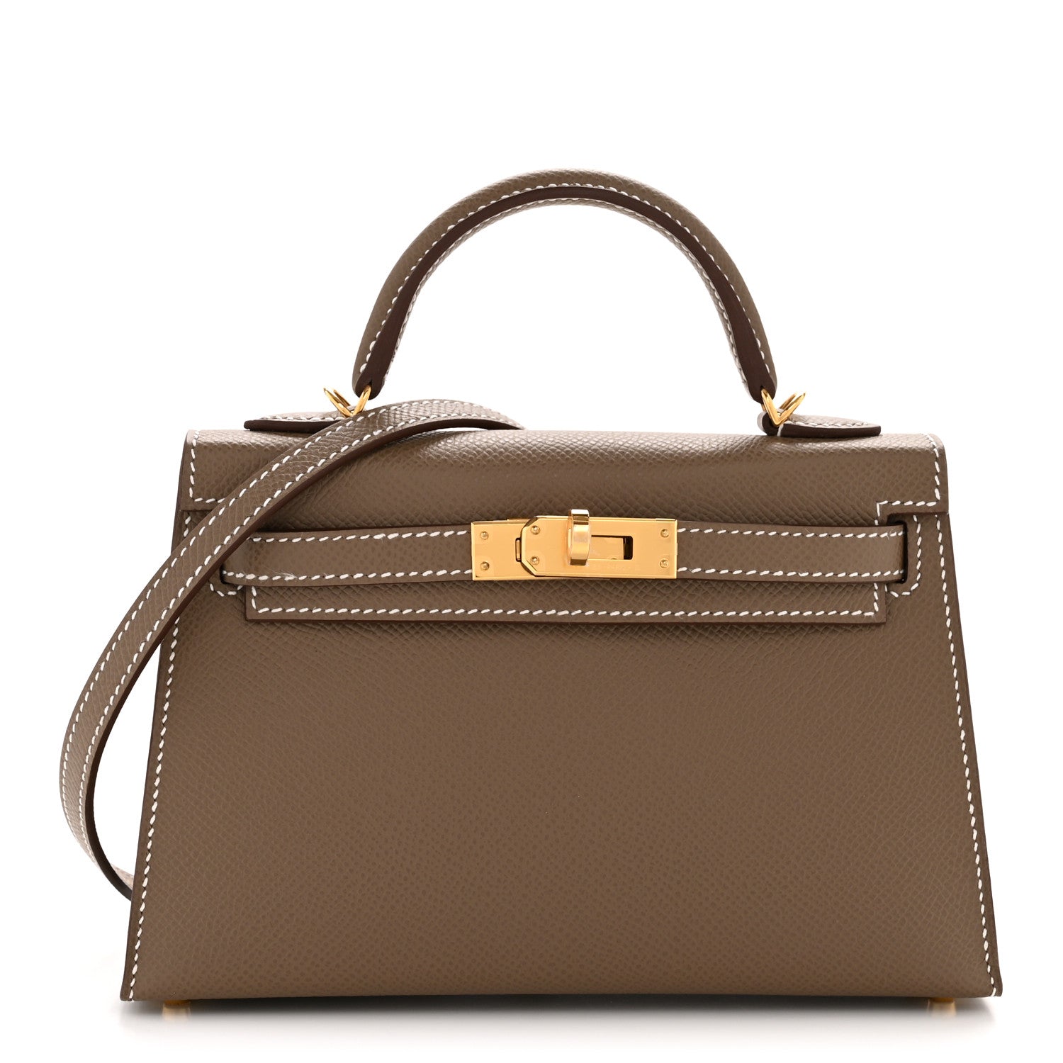 Hermes Epsom Mini Kelly Sellier 20 Etoupe 1 of 10