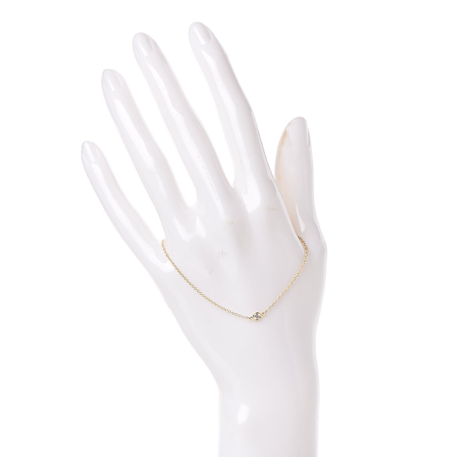 Tiffany 18K Yellow Gold Diamond .08ct Elsa Peretti Diamonds by the Yard Bracelet 2 of 5