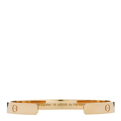 Cartier 18K Yellow Gold LOVE Cuff Bracelet 18 2 of 4