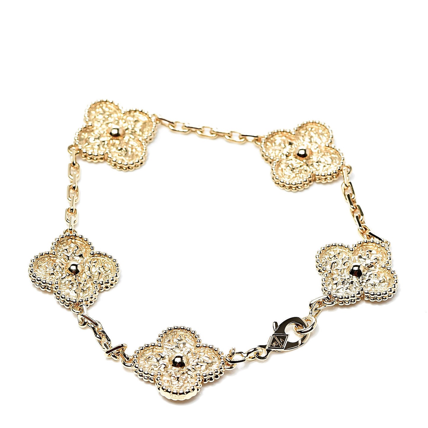 18K Yellow Gold 5 Motifs Vintage Alhambra Bracelet