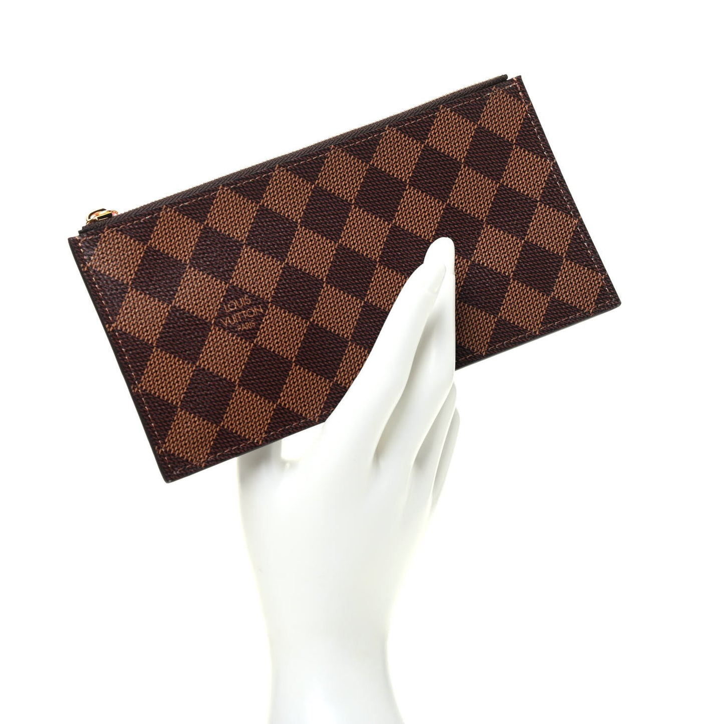Damier Ebene Studded Felicie Chain Wallet Zippered Insert