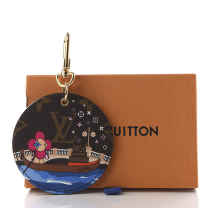 Louis Vuitton Monogram 2019 Christmas Animation Venice Bag Charm Key Ring Blue 4 of 4