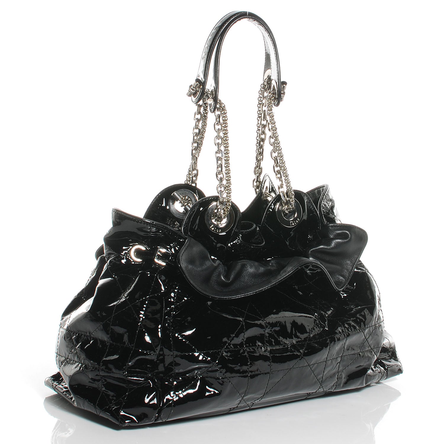 Christian Dior Patent Cannage Medium Le Trente Tote Black 3 of 7