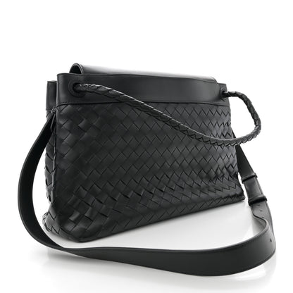 Bottega Veneta Calfskin Intrecciato Medium Andiamo Messenger Bag Black 3 of 11