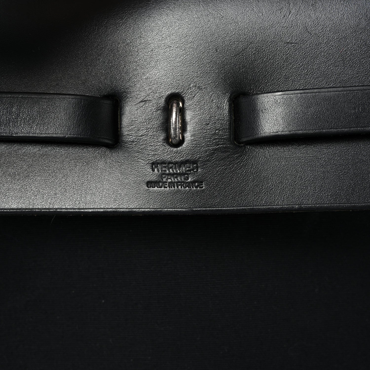 Hermes Toile Vache Calfskin Herbag 39 MM Black 6 of 11