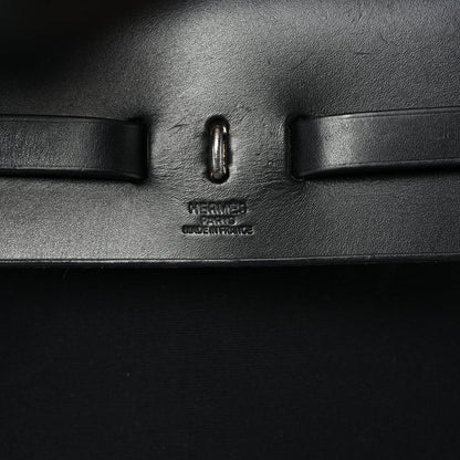 Hermes Toile Vache Calfskin Herbag 39 MM Black 6 of 11