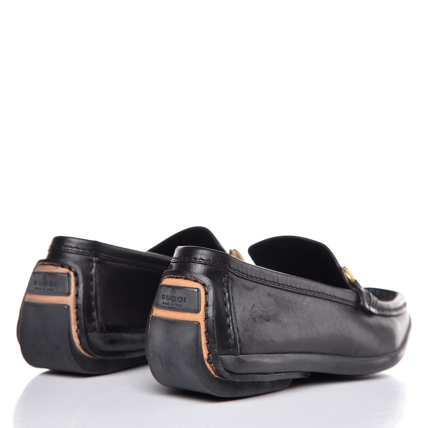 Gucci Calfskin Mens Horsebit Driver Loafers 6.5 Black 3 of 11