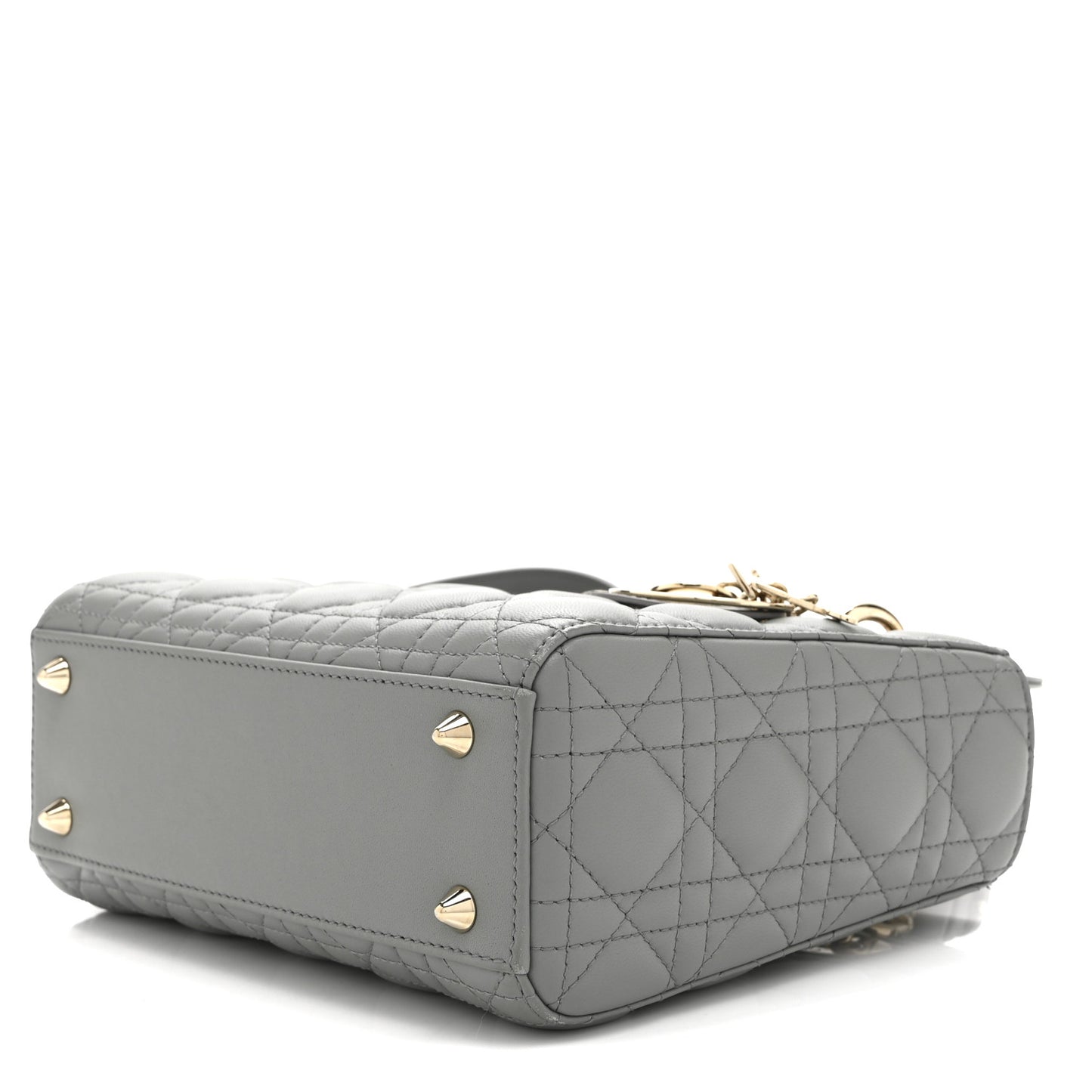Lambskin Cannage Small My ABCDior Lady Dior Grey